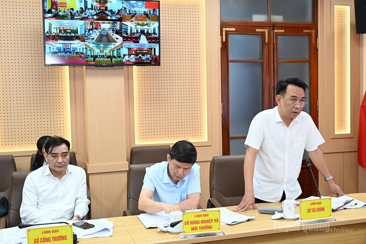 Lãnh đạo sở Công thương phát biểu tại buổi làm việc.